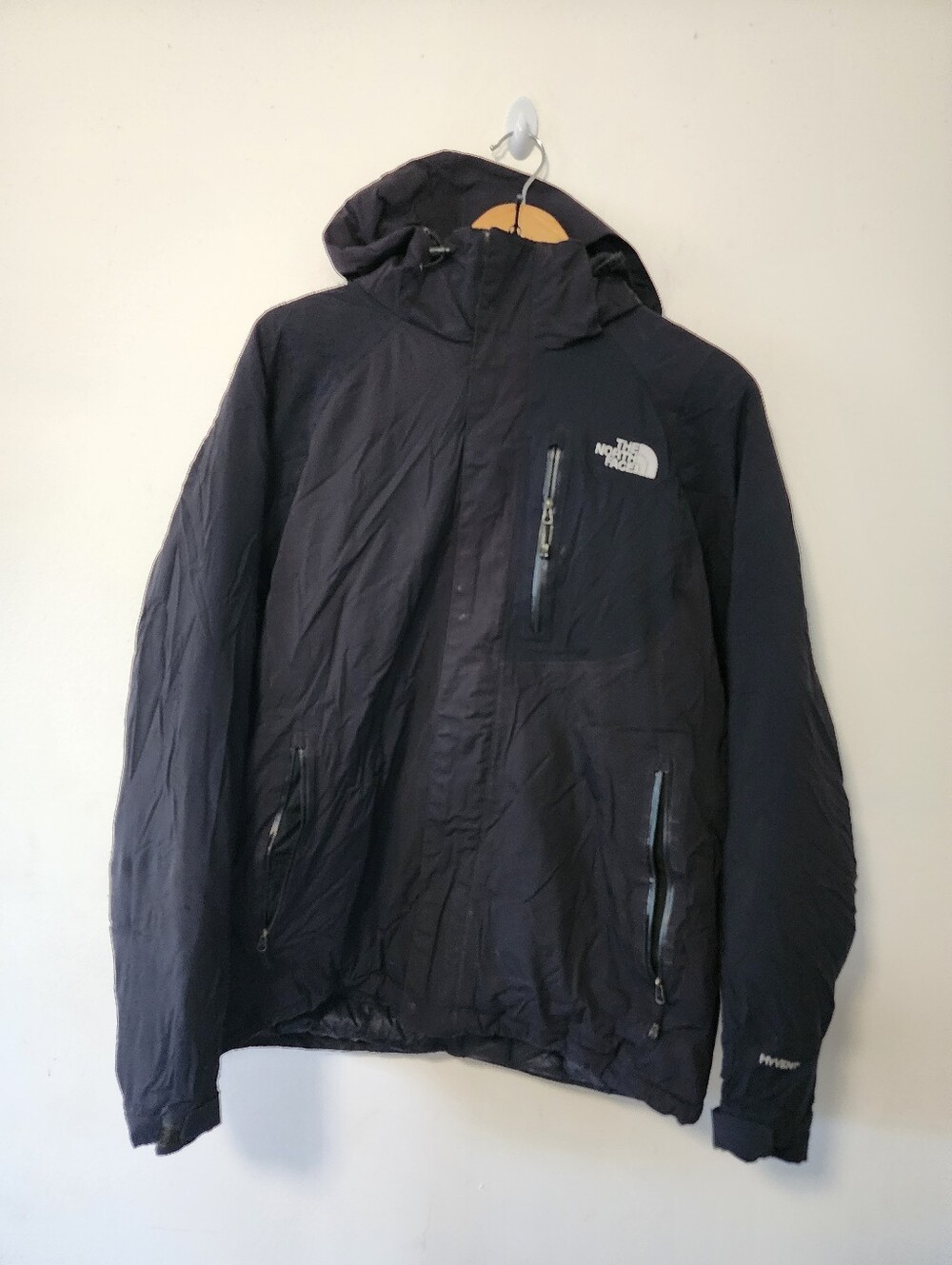 The North Face Men’s Black Hooded Rain Shell Jacket